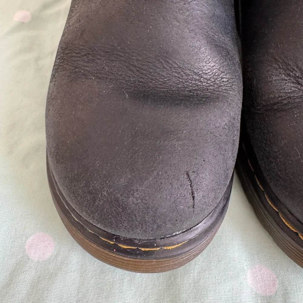 Dr. Martens Black and White Fuzzy Boots Toddler size 10